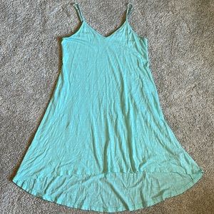 NWOT Express Hi-Lo Tiffany Blue Spaghetti-Strap Dress. M